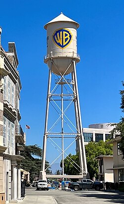 The Warner Bros. Water Tower in 2022