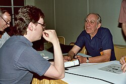 Bob Bindig (right) in 1982.