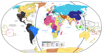 Diachronic map of the main empires of the modern era (1492–1945)