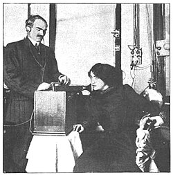 February 24, 1910 radio broadcast by Mme. Mariette Mazarin of the Manhattan Opera Company[18]