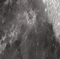Taruntius crater and its satellite craters taken from Earth in 2012 at the University of Hertfordshire's Bayfordbury Observatory with the telescopes Meade LX200 14" and Lumenera Skynyx 2-1