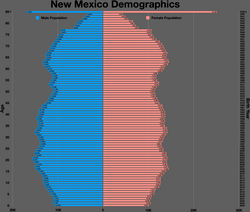 New Mexico population pyramid