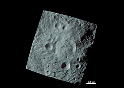 3-D anaglyph image of Rheasilvia's central peak. 3D red cyan glasses are recommended to view this image correctly.