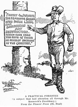 Roosevelt was a leader in conservation, fighting to end the waste of natural resources.