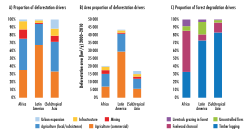 Drivers of deforestation and forest degradation by region, 2000–2010[13]