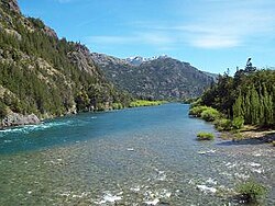 The Futaleufú River the border of Chile and Argentina