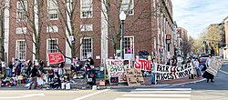 Striking workers and supporters in April 2023