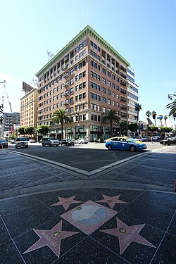 Douglas's star is located at the famous Hollywood and Vine intersection.