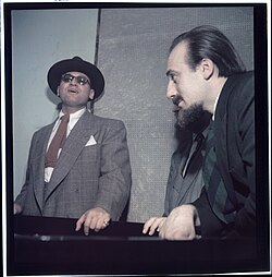 Miller (right) with Frankie Laine, c. 1947