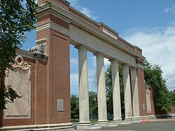 The Walter Camp Gate at the Yale Athletic Complex