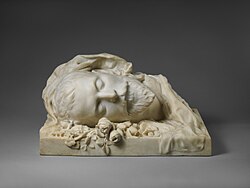 Funerary bust made of Damala by Sarah Bernhardt (1889)