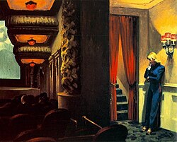 New York Movie (1939) by Edward Hopper, one of Lynch's favorite painters.
