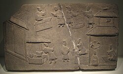 Depiction of a marketplace, Han dynasty