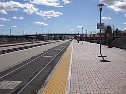 Rail Runner Express Downtown Albuquerque station train platform