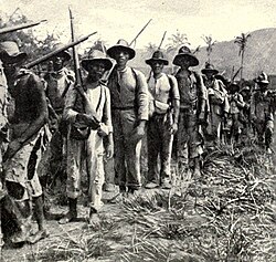 Cuban insurgent soldiers, who had already been fighting for Independence against Spain since 1895.