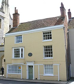 8 College Street in Winchester where Austen lived her last days and died