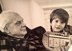 Farmer and his great-grandson in 1995