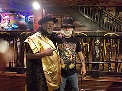 George hanging out with his friend The Lord Of Funk - Orlando 2018