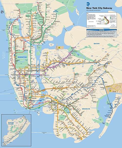 The official New York City Subway map from June 2013. This is not the current map.