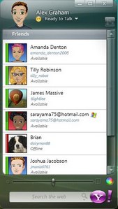 Yahoo! Messenger for Vista buddy list