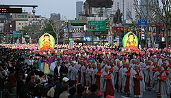 Lotus Lantern Festival (연등회, Yeon Deung Hoe) in Seoul, South Korea