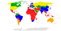 State parties with consulting status making a claim to Antarctic territory State parties with consulting status reserving the right to make a territorial claim[24] Other state parties with consulting status State parties without consulting status Non-party UN member states and observer states