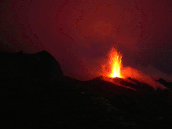 A typical eruption of Stromboli