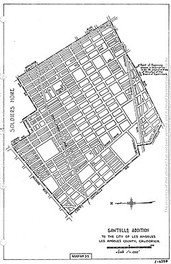 Map of Sawtelle addition to the City of Los Angeles