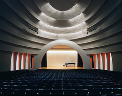 The proscenium-styled auditorium in J. M. Kaplan Hall, designed by Joseph Urban in 1930
