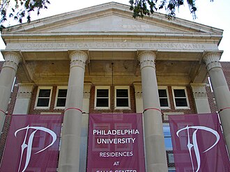 The former Medical College building on Henry Avenue before the College of Medicine moved to its current location on Queen Lane