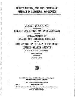 1977 United States Senate report on MKUltra