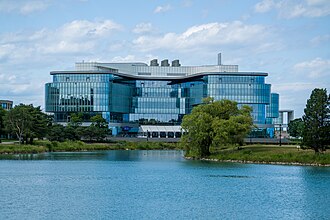 The Kellogg Global Hub was constructed in 2017.