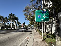SR 112 westbound past SR A1A in Miami Beach