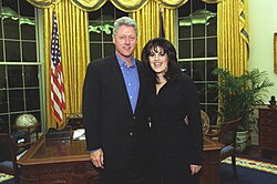 Clinton and Monica Lewinsky on February 28, 1997