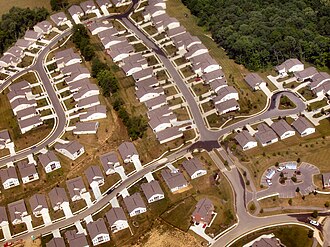 Tract housing in Cincinnati, Ohio