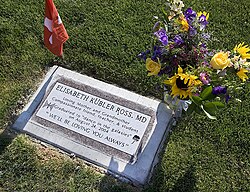 Elisabeth Kübler-Ross's gravesite, Paradise Memorial Gardens, Scottsdale, Arizona