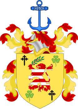Clinton's coat of arms, granted by the Chief Herald of Ireland in 1995