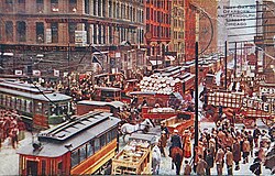 In 1900 at the corner of Dearborn and Randolph Streets