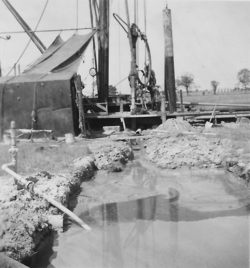 Unlined drilling fluid sumps were commonplace before the environmental consequences were recognized.