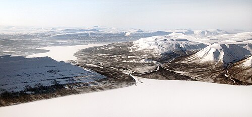 Step-like geomorphology at the Putorana Plateau, which is a World Heritage Site