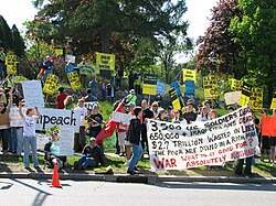 Protest against the Iraq War in New London, Connecticut on May 23, 2007