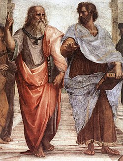 Plato (left) and Aristotle in a 1509 painting by Raphael. Plato rejected inquiry into natural philosophy as against religion, while his student, Aristotle, created a body of work on the natural world that influenced generations of scholars.