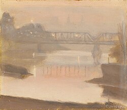 Clarice Beckett, The Yarra, Sunset (1930)