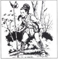 Illustration of a Kender from DL5 Dragons of Mystery, art by Larry Elmore (1985)