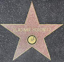 The star for Vladimir Horowitz on the Hollywood Walk of Fame