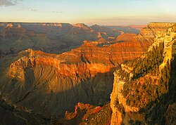 Smoke from prescribed fires on the South Rim, as seen from Yavapai Point, April 2007.[94]