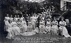 Formal family picture of a royal wedding