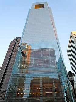 Comcast Center in Philadelphia, headquarters of Comcast, one of the world's largest telecommunications companies and media conglomerates