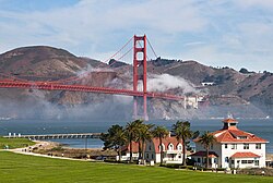 The Old Coast Guard Station and Golden Gate Bridge