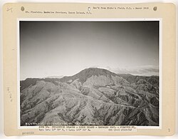 Aerial view of Mount Pinatubo prior to 1991 eruption, March 1933